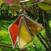 Pendentif géométrique 3 nuances orange