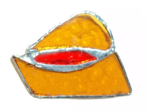 Broche formes géométrique orangées