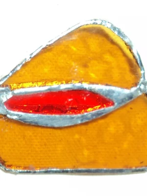 Broche formes géométrique orangées