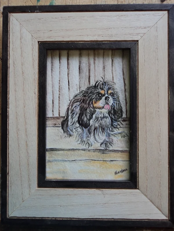 Portrait en pied d'un chien Cavalier King Charles