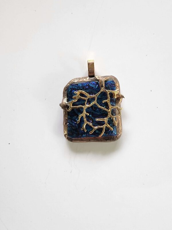 Pendentif Branche Rameau de nuit bleue