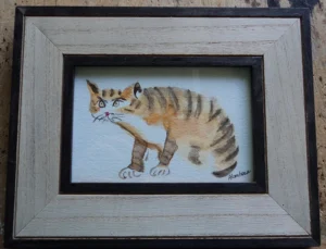 Chat tigre aquarelle