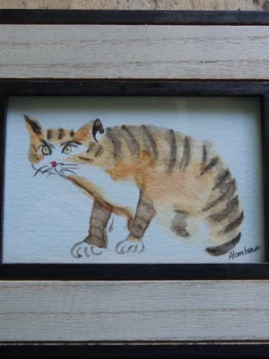 Chat tigre aquarelle