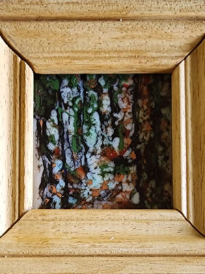 Verre peint tableau sous bois abstrait