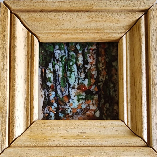 Verre peint tableau sous bois abstrait