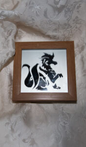Dragon en verre dépoli