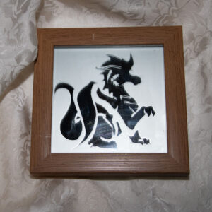 Dragon en verre dépoli