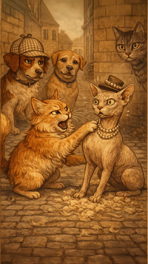 Ange-Gloutonne saute sur Sphynx