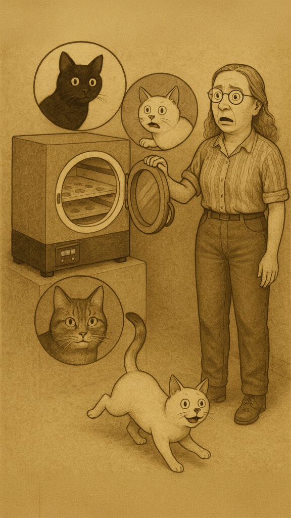 Catherine ouvre le four