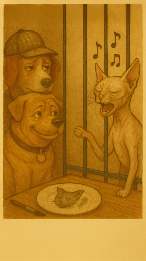 Le faux Sphynx chante en prison