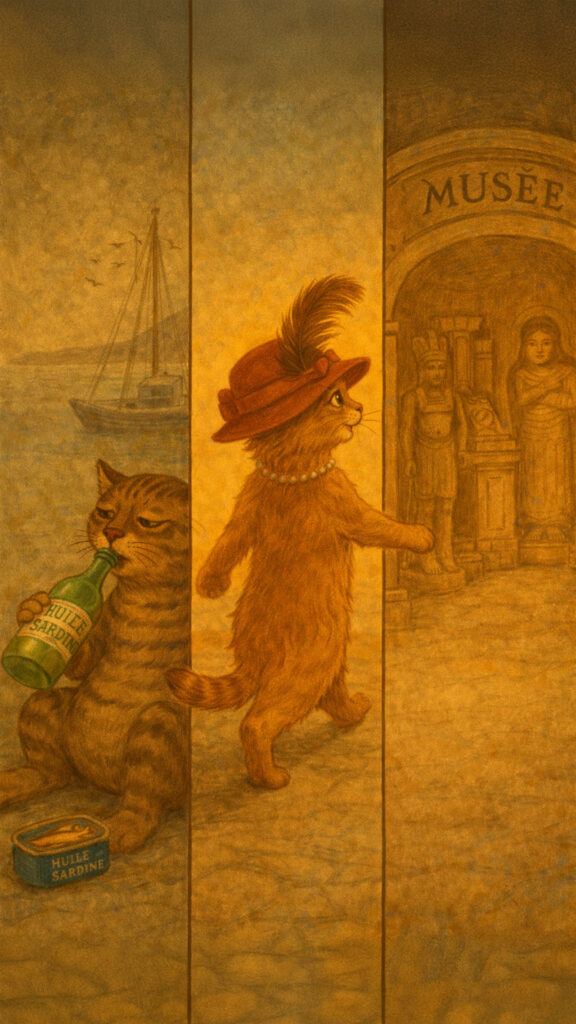 Gouttière cuve et Ange Gloutonne va au Musée v