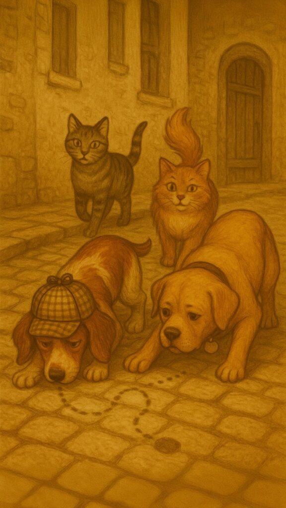 Umi et Itrema suivent une piste