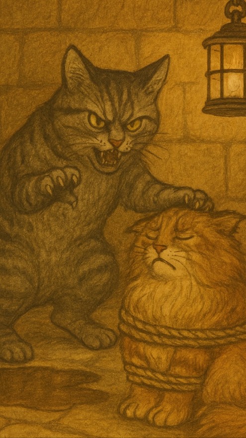 Gouttière prêt à égorger Ange-Gloutonne