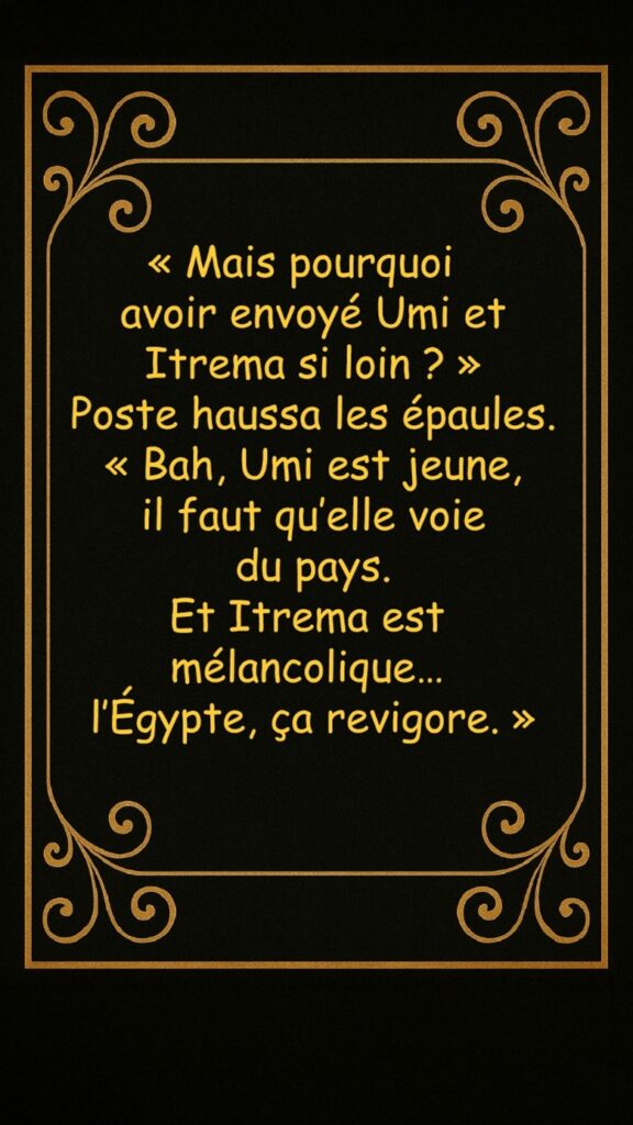 Pourquoi avoir envoyé si loin?