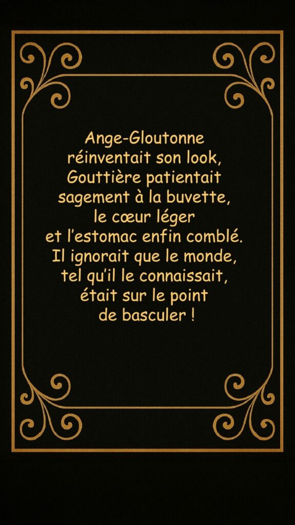 Ange-Gloutonne chez la modiste et Gouttière au bar