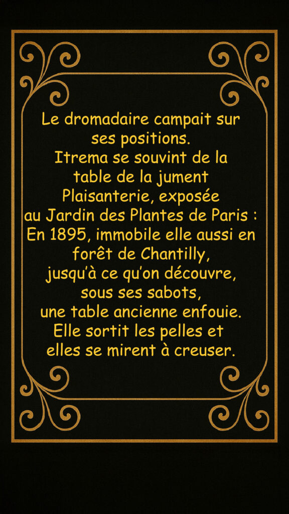 Panneau Itrema décide de creuser