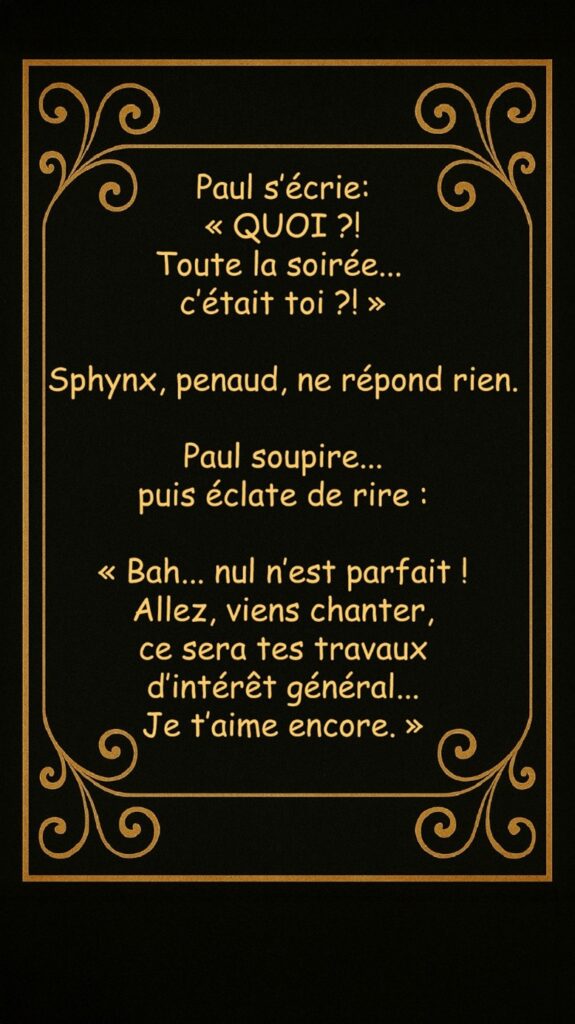 Paul découvre qu'il chantait avec Sphynx