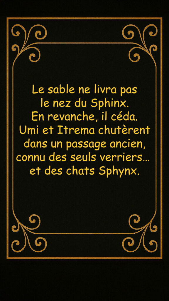 Panneau Umi et Itrema trouvent les passages secrets