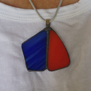 Pendentif Duo géométrique Flamme et océan