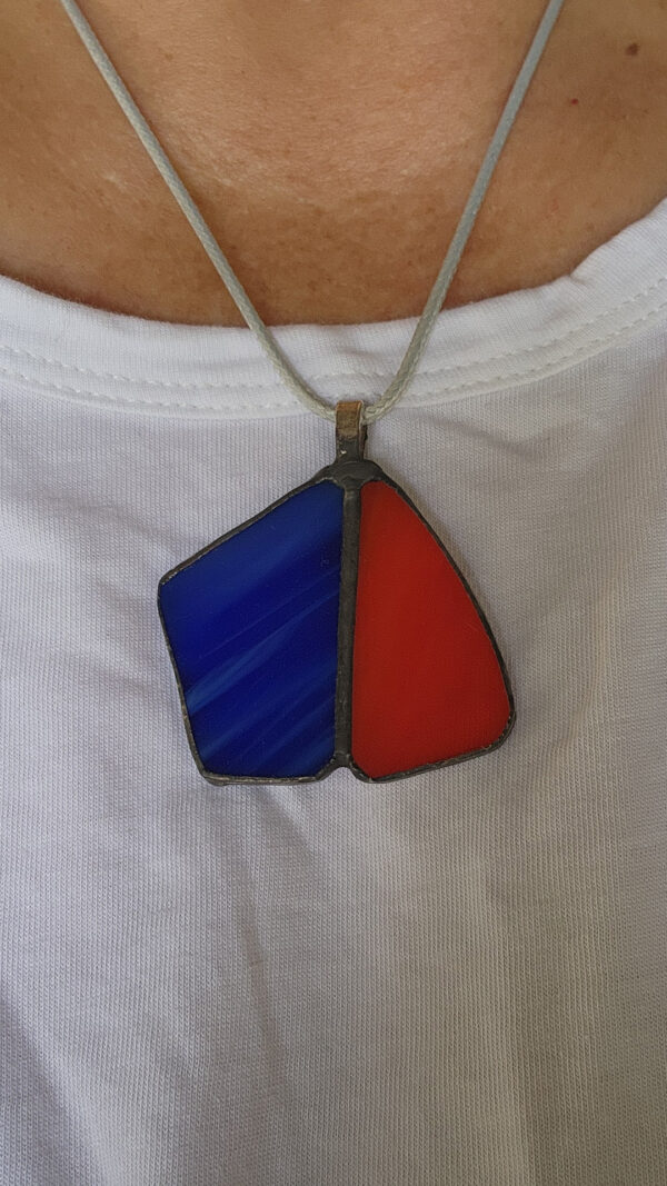 Pendentif Duo géométrique Flamme et océan