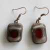 Boucles d'oreilles fusing et tiffany Aube rouge
