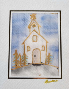 Carte postale L'église sous l'étoile