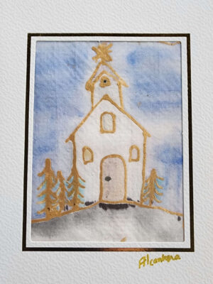 Carte postale L'église sous l'étoile Carte postale L'église sous l'étoile