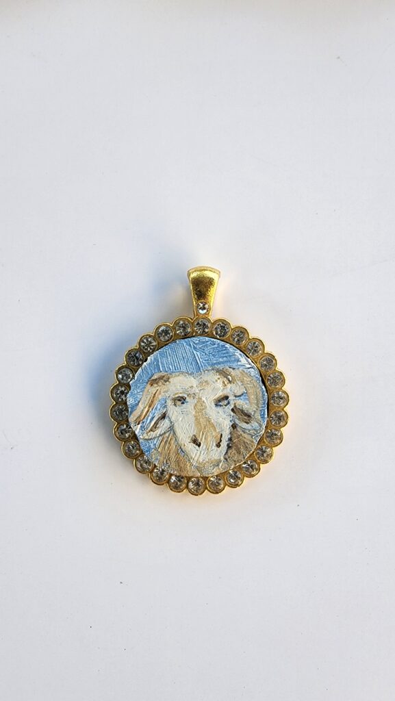 Pendentif brebis avec brillants